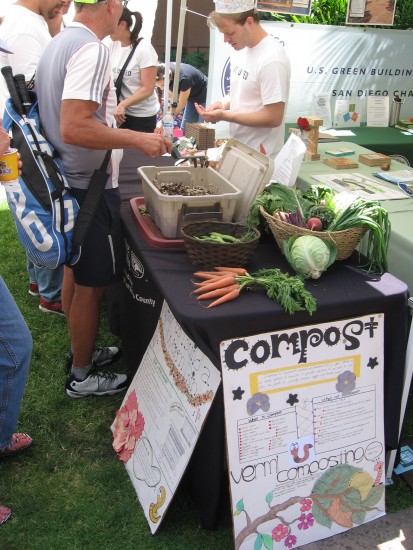 A table demonstrates the benefits of composting.