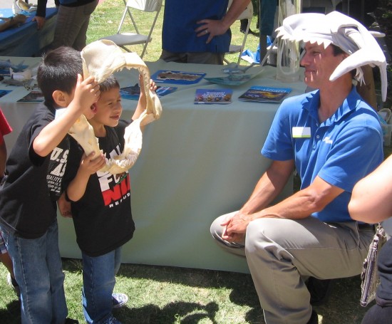 Scripps Aquarium brought some big shark jaws.
