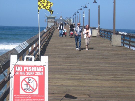 No fishing in the surf zone on Imperial Beach pier.