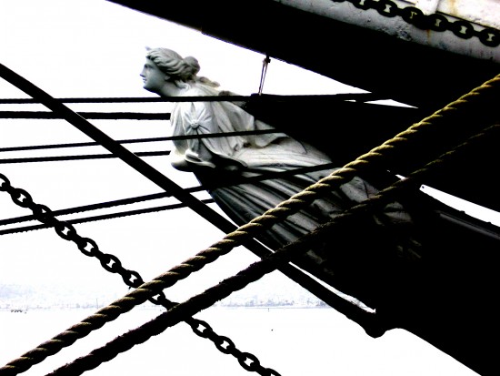 Figurehead of tall ship Star of India.