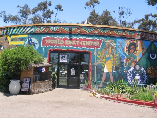Front entrance of the WorldBeat Cultural Center in Balboa Park.