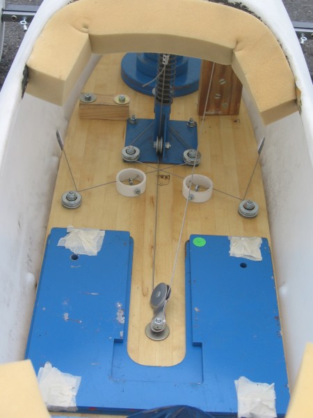 The very simple interior of a gravity car.