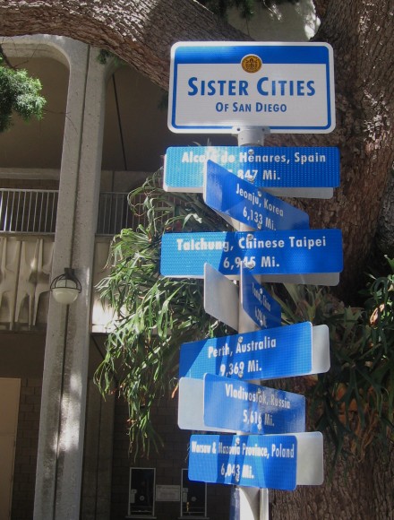 New sister city signs at the Civic Center!