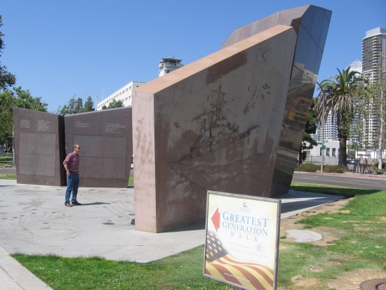 USS San Diego Memorial on the Greatest Generation Walk.
