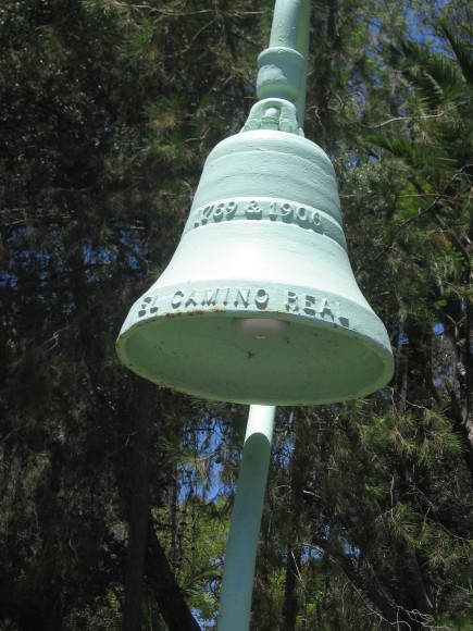 El Camino Real bell near California's first mission.