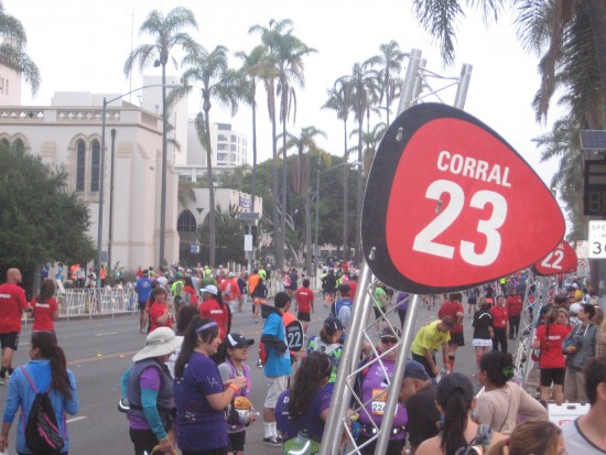 San Diego Rock 'n Roll Marathon corrals fill up.