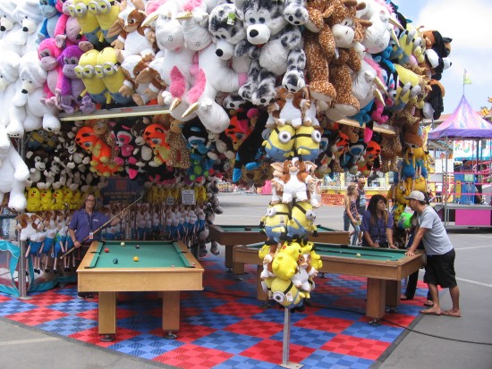 Make a pool shot and win a stuffed one-eyed Minion!