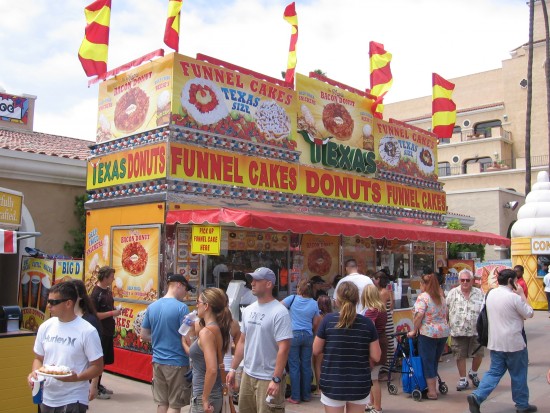 Funnel cakes and bacon donuts!