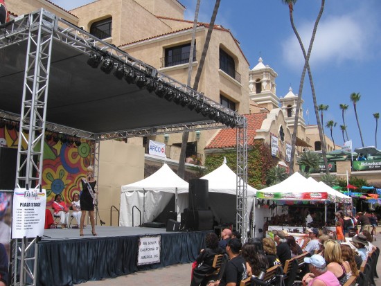 Ms. Senior Nevada performs on the Plaza Stage.