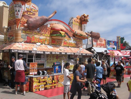 Lots of ribs, burgers and colossal curly fries.