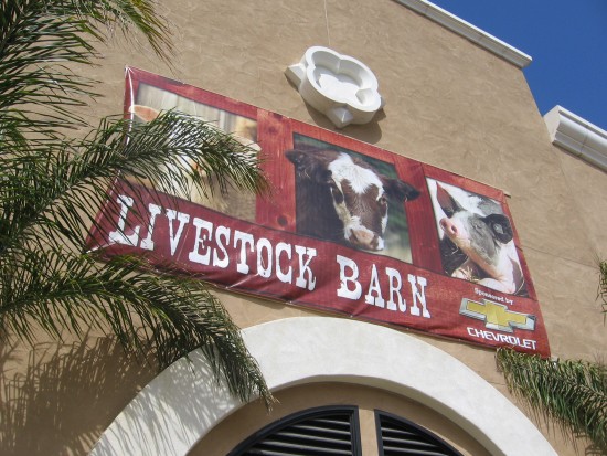 Sign above the Livestock Barn.