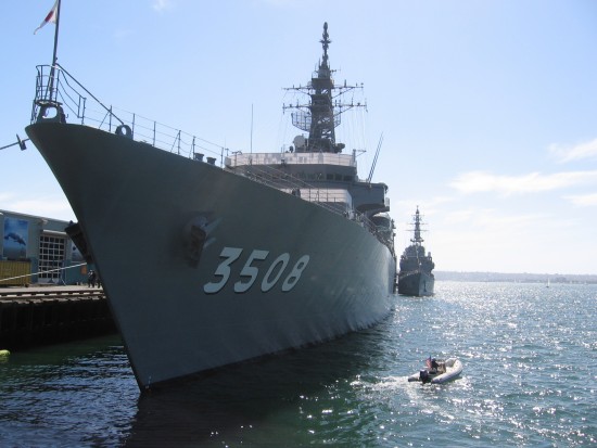 Three ships of Japanese Self-Defense Force visit San Diego.