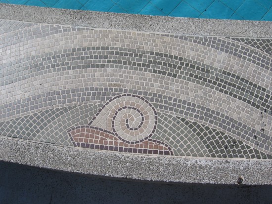 Sea snail on basin of the Guardian of Water.