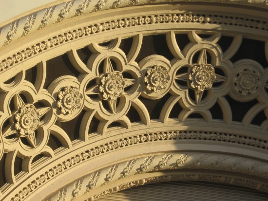 Beautiful pavilion is a treat for the eye in changing light.