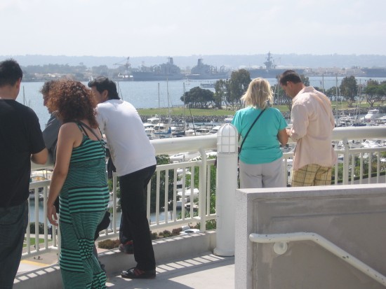 People enjoy amazing view of San Diego Bay.