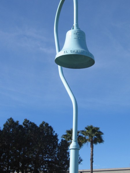 El Camino Real bell spotted on Harbor Island.