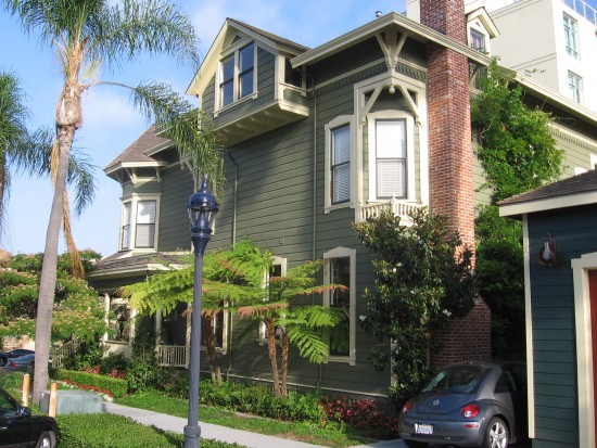 The historic house as seen from the north on a typical day.