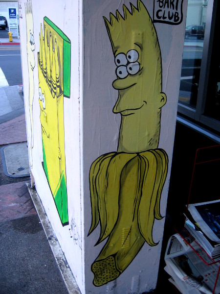 Bart now has become a banana.