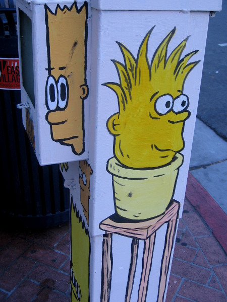 Bart's unique hair seems plant-like.