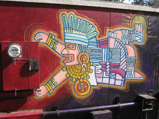 This appears to be an Aztec warrior.