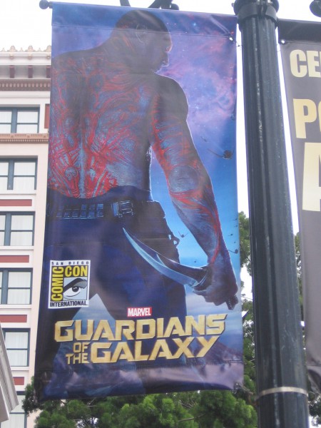 Drax on a cool San Diego Comic-Con sign.