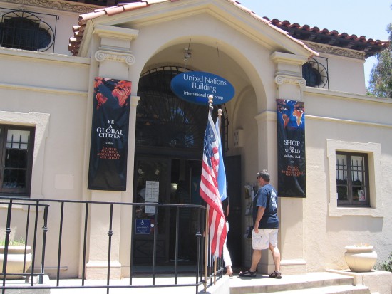 The United Nations Building among the International Cottages.