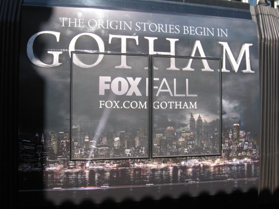 Gotham television show on San Diego Comic-Con trolley.