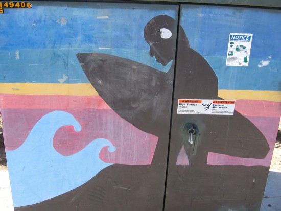 Images of surfers and beach scenes are everywhere.