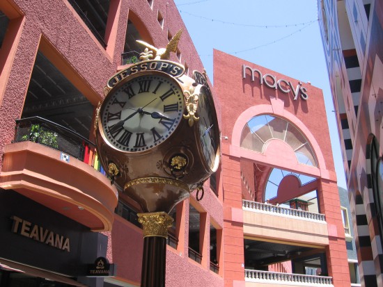 Elegant Jessop's clock in the midst of colorful whimsy.