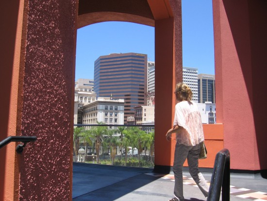 Just walking along and enjoying the many sights.