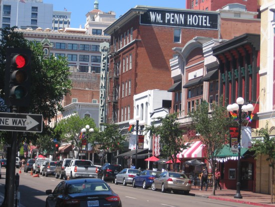 Just a typical view of the always lively Gaslamp.