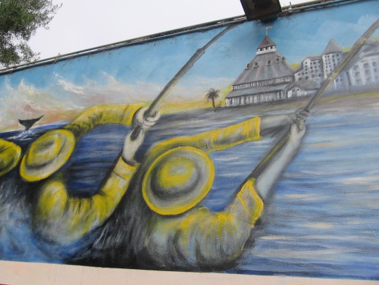 Tuna fishermen and whale fluke off Coronado.