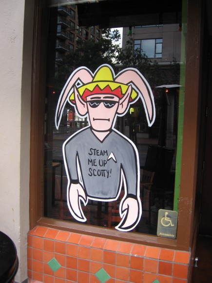 Lobster with pointed ears. Steam me up, Scotty!