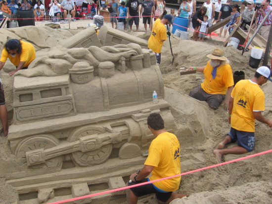 I liked this huge underground sand train most of all!