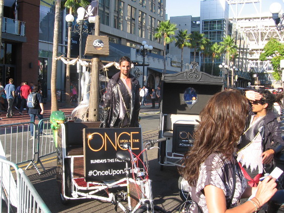 Pedicabs become pirate ships and carriages for Once Upon a Time.
