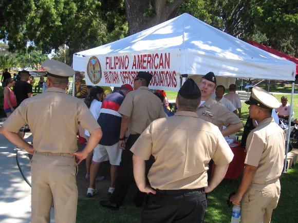 Filipino-American Military Officers Association Tent.