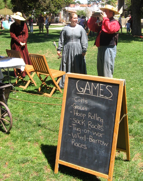 Families enjoyed many activities including games.