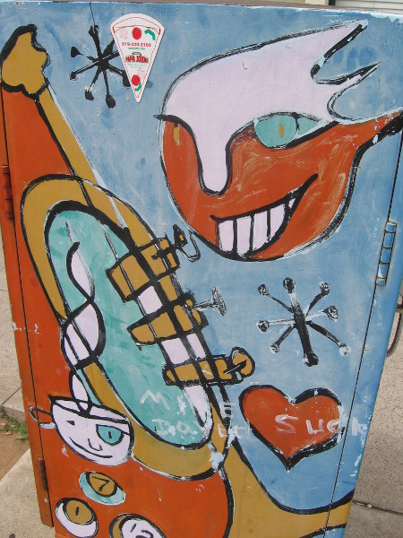 Cool smile, horn, coffee and heart.