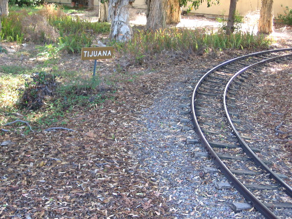 The tracks pass Tijuana! That was a very short trip!