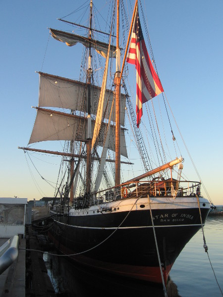 Early morning photo of San Diego's Star of India.
