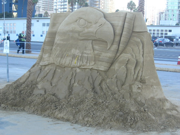 In my blog post from Sunday, you could see the eagle head being formed!