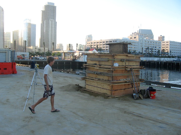 Chris has a tripod up, and now I say good luck and head for the trolley.