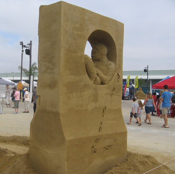 2014 US Sand Sculpting Challenge is in San Diego by the cruise ship terminal.