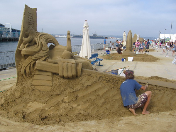 Chris is married to a master sand sculptor who's in the Guinness Book of World Records.