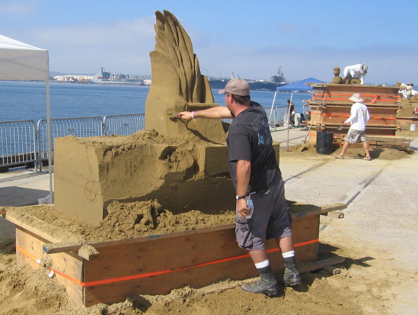 The teams began their sculpting on Saturday, the day of my visit.