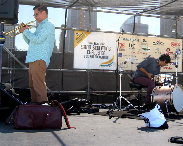 The live entertainment hadn't started yet early this morning.