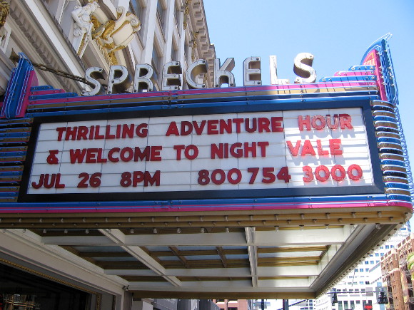 The Spreckels marquee is a cool fixture on Broadway in San Diego.