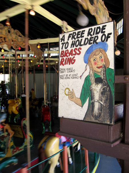 A brass ring game is still played today.