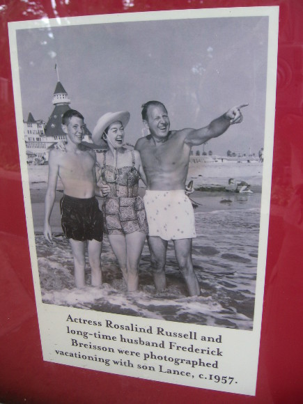 Rosalind Russell out in the water.