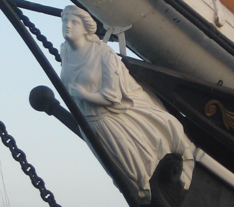 Closer look at Star of India’s classic figurehead.